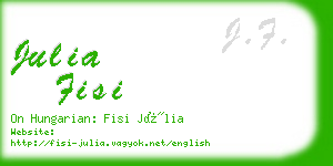 julia fisi business card